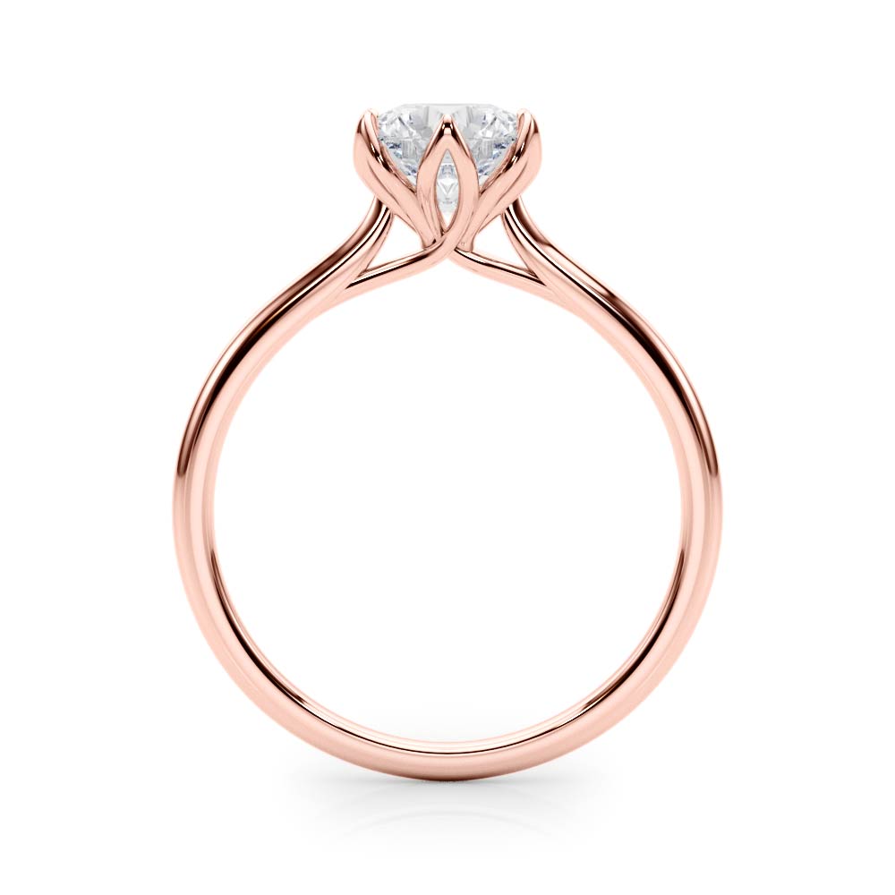 Esme Round Lab Grown Diamond Solitaire Engagement Ring IGI Certified-VIRABYANI